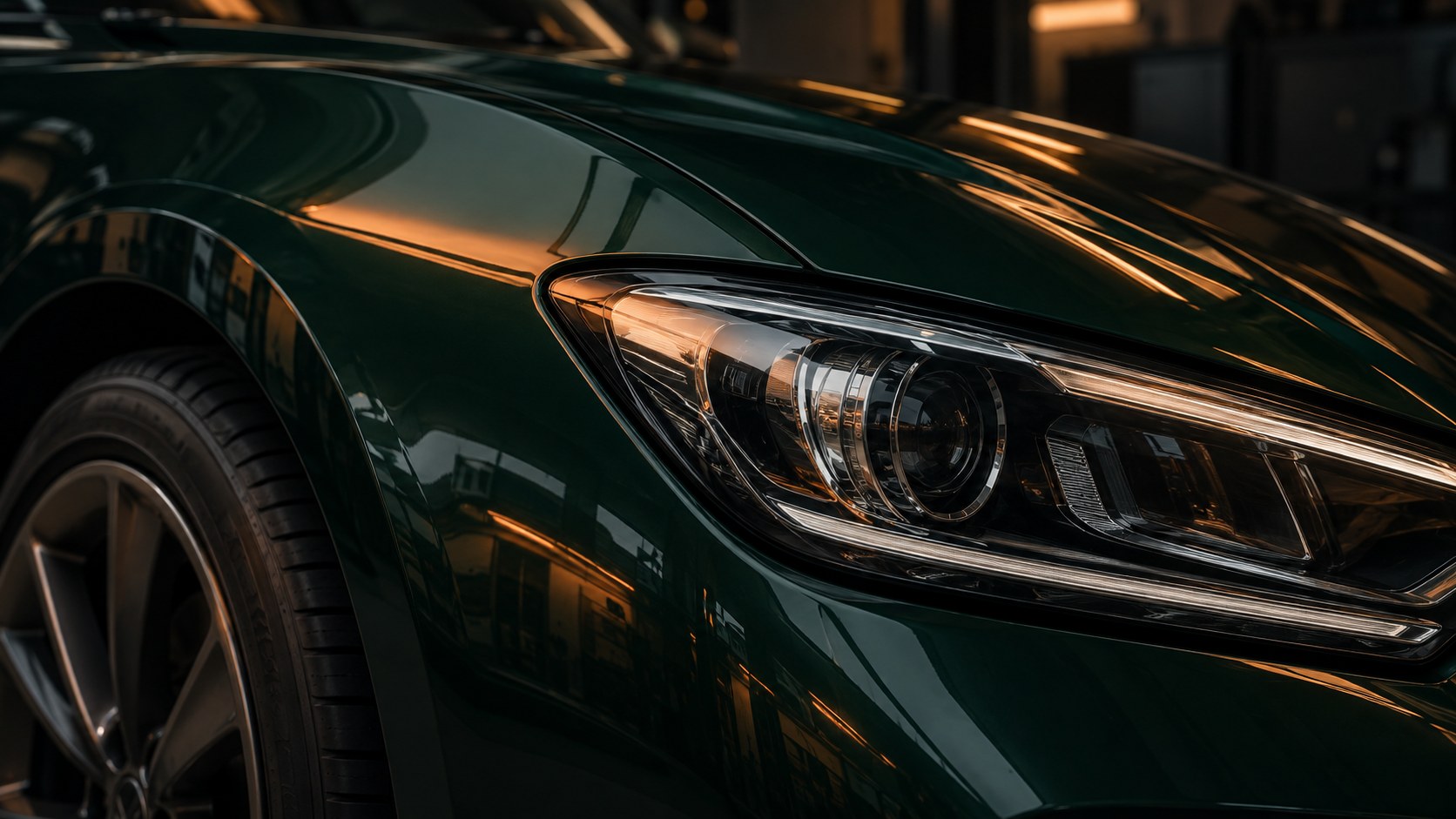 Ilustrační detail automobilové karoserie